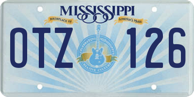 MS license plate OTZ126