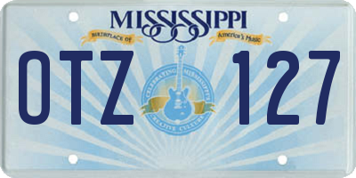 MS license plate OTZ127