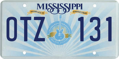 MS license plate OTZ131