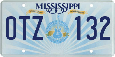 MS license plate OTZ132