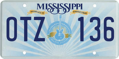 MS license plate OTZ136