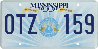 MS license plate OTZ159