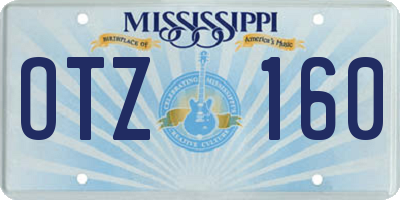 MS license plate OTZ160