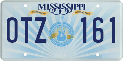 MS license plate OTZ161
