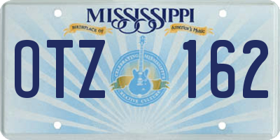 MS license plate OTZ162