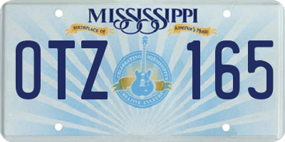 MS license plate OTZ165