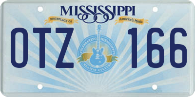 MS license plate OTZ166