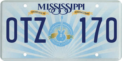 MS license plate OTZ170
