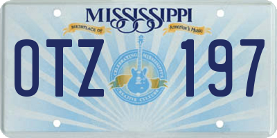 MS license plate OTZ197