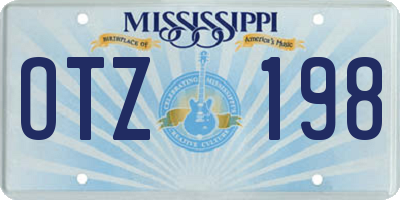 MS license plate OTZ198
