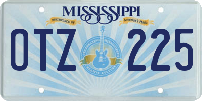 MS license plate OTZ225
