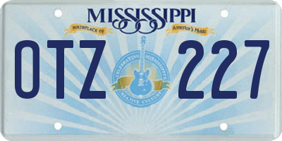 MS license plate OTZ227