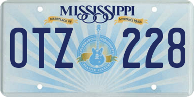 MS license plate OTZ228