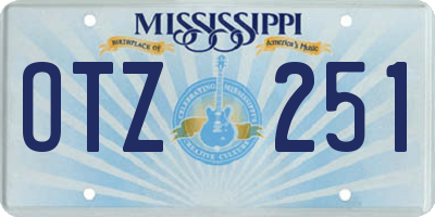 MS license plate OTZ251