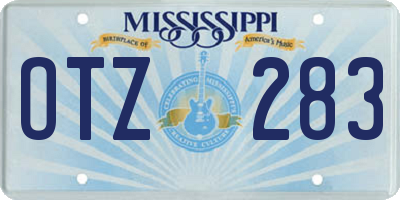 MS license plate OTZ283