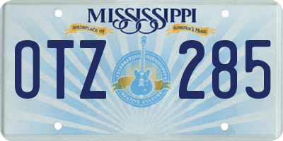 MS license plate OTZ285