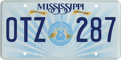 MS license plate OTZ287