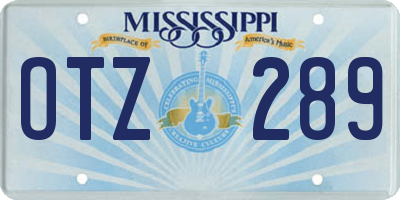 MS license plate OTZ289