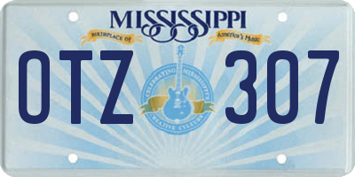 MS license plate OTZ307