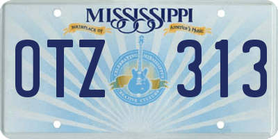 MS license plate OTZ313