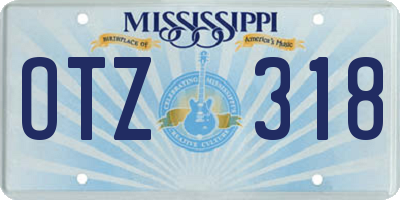 MS license plate OTZ318