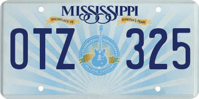MS license plate OTZ325
