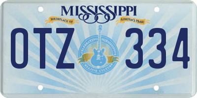 MS license plate OTZ334