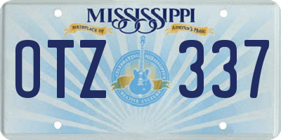 MS license plate OTZ337