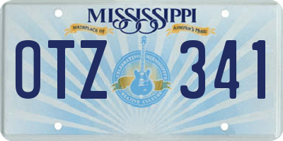 MS license plate OTZ341