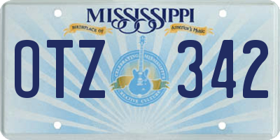 MS license plate OTZ342