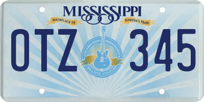 MS license plate OTZ345