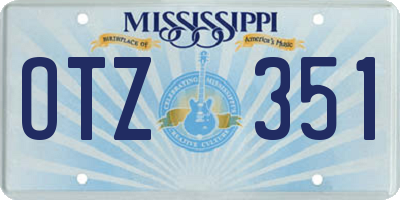 MS license plate OTZ351