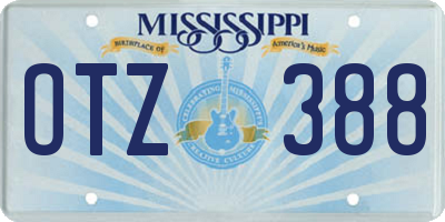 MS license plate OTZ388