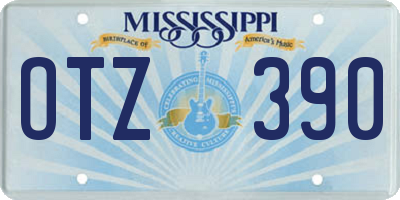 MS license plate OTZ390