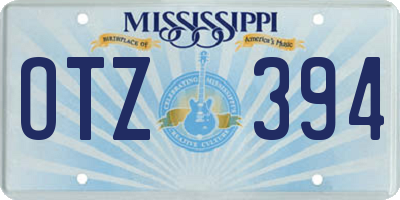 MS license plate OTZ394