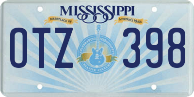 MS license plate OTZ398