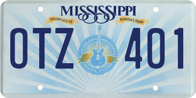 MS license plate OTZ401
