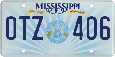 MS license plate OTZ406