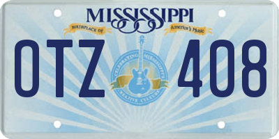 MS license plate OTZ408