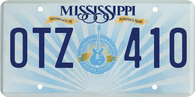 MS license plate OTZ410