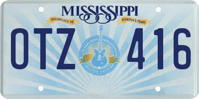 MS license plate OTZ416