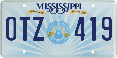 MS license plate OTZ419