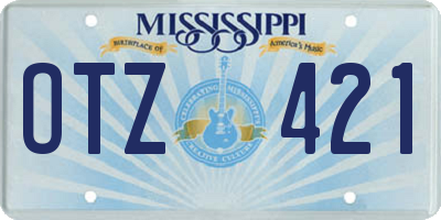 MS license plate OTZ421