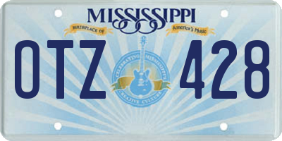 MS license plate OTZ428