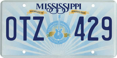 MS license plate OTZ429