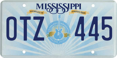 MS license plate OTZ445