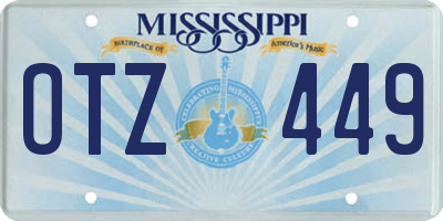 MS license plate OTZ449