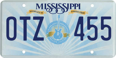MS license plate OTZ455