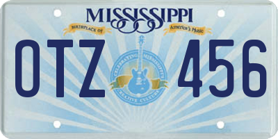 MS license plate OTZ456