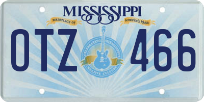 MS license plate OTZ466
